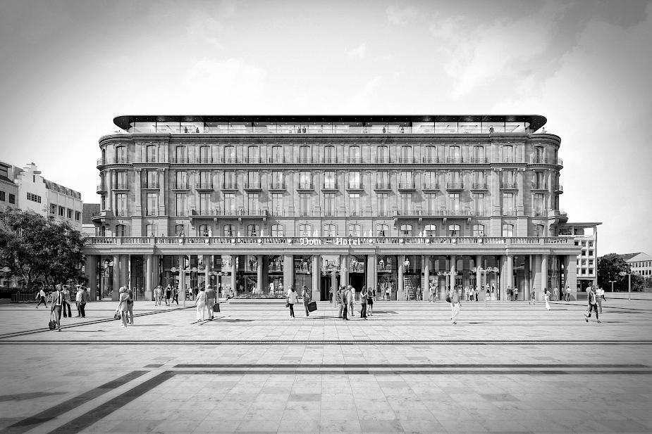 Frontansicht Dom-Hotel (Animation ©cadman, Düsseldorf)