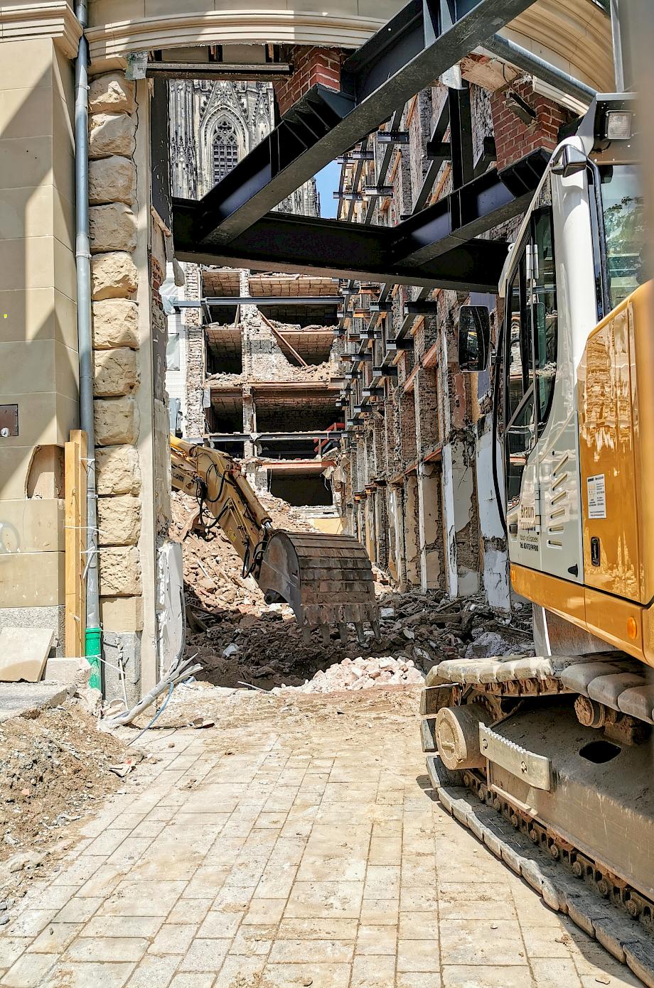 Blick in die Baustelle Dom-Hotel Am Hof (©Julia Köstner, PFEFFER Architekten)